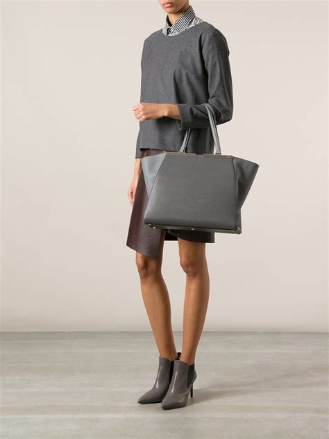 fendi 3 jours grey|Fendi 3Jours Circuit Inlay Tote .